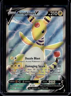 2020 Pokemon SWSH Vivid Voltage Ampharos V #171/185 - Image 1