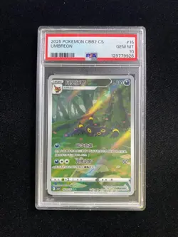 2025 Pokemon TCG S-Chinese CBB2C Gem Pack Vol.2 Umbreon 06 15/15 PSA 10 HO96 - Image 1