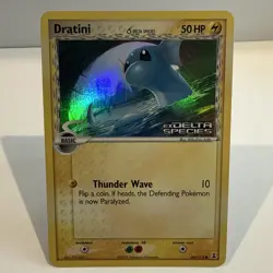2005 Pokemon EX Delta Species Dratini Reverse Holo Stamp #66/113 - Small Crease - Image 1
