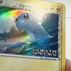 2005 Pokemon EX Delta Species Dratini Reverse Holo Stamp #66/113 - Small Crease - Image 5