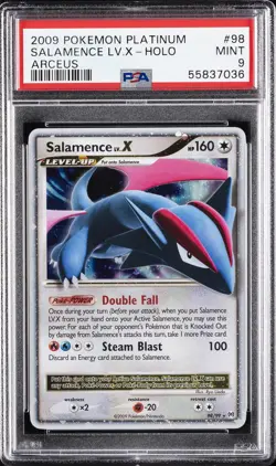 2009 POKEMON PLATINUM ARCEUS #98 SALAMENCE LV.X-HOLO PSA 9 - Image 1