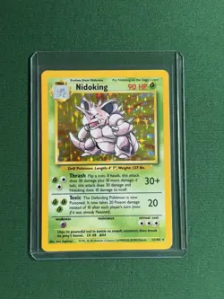 Nidoking 11/102 Base Set Holo Rare Unlimited LP Pokemon TCG - Image 3