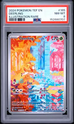 2024 POKEMON TEF EN-TEMPORAL FORCES ILLUSTRATION RARE #165 DEERLING PSA 8 - Image 1