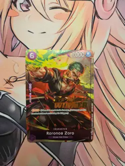 2024 One Piece Roronoa Zoro Pre-Release Promo Winner #P-045 Damaged - Image 1