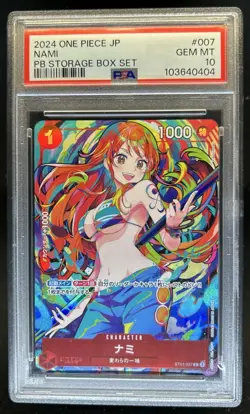 2024 One Piece Japanese Nami Treasure PB Storage Box #ST01-007 PSA 10 - Image 1