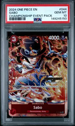2024 ONE PIECE CHAMPIONSHIP 2024 EVENT PACK #044 SABO PSA 10 - Image 1