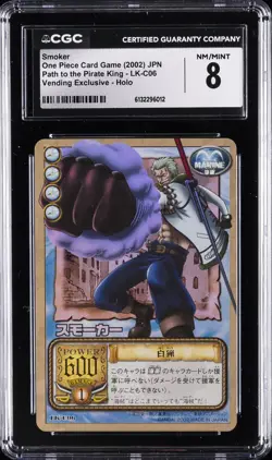 2002 ONE PIECE CARD GAME JPN PATH TO THE PIRATE KING #LK-C06 SMOKER CGC 8 - Image 1