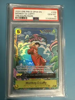 One Piece CCG Monkey.D.Luffy Treasure Rare OP07-109 PSA 10 Gem Mint - Image 1