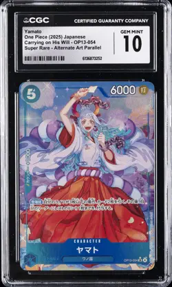 2025 ONE PIECE: JAPANESE #OP13-054 YAMATO CGC 10 GEM MINT - Image 1