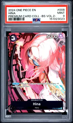 2024 ONE PIECE PREMIUM CARD COLLECTION -BEST SELECTION VOL.2- #008 HINA PSA 9 - Image 1