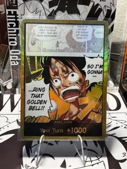 Don!! Card (Luffy) Gold Don!! Adventure on Kami's Island One Piece Foil NM - Image 1