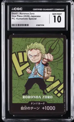 2026 ONE PIECE: JAPANESE DON!! - RORONOA ZORO CGC 10 GEM MINT - Image 1