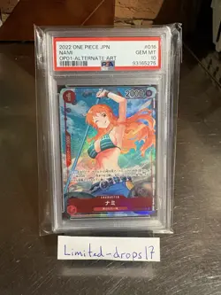 2022 ONE PIECE JPN OP01-ROMANCE DAWN ALTERNATE ART #016 NAMI PSA 10 - Image 1