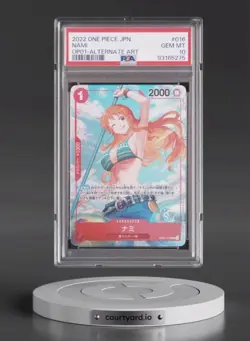 2022 ONE PIECE JPN OP01-ROMANCE DAWN ALTERNATE ART #016 NAMI PSA 10 - Image 3