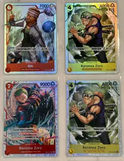 One Piece OP-15 ALL SR SEC RARE GOLD RORONOA ZORO CROCODILE GIN LOT X6 - Image 2