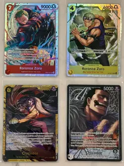 One Piece OP-15 ALL SR SEC RARE GOLD RORONOA ZORO CROCODILE GIN LOT X6 - Image 3