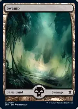 Swamp (272) -Foil Light Play MTG Zendikar Rising - Image 1