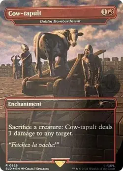 Cow-tapult - Goblin Bombardment -Foil Near Mint MTG Secret Lair - Image 1
