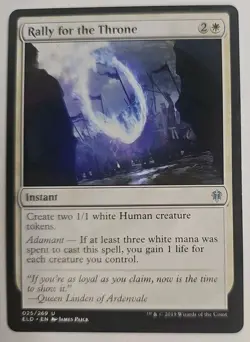 MTG Magic The Gathering Card Rally for the Throne Instant White Throne Of Eldrai - Image 1