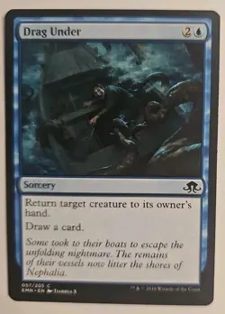 MTG Magic The Gathering Card Drag Under Sorcery Blue Eldritch Moon 2016 - Image 1