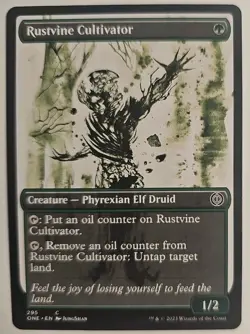 MTG Magic The Gathering Card Rustvine Cultivator Creature Phyrexian Elf Druid - Image 1