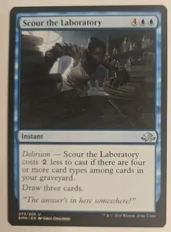 MTG Magic The Gathering Card Scour the Laboratory Instant Blue Eldritch Moon - Image 1