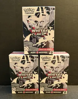 Pokemon Scarlet & Violet: White Flare Booster Bundle Lot of 3- NEW SEALED! - Image 1