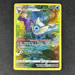 Pokemon Vaporeon Sword & Shield Brilliant Stars Trainer Gallery Ultra Rare #TG02 - Image 1