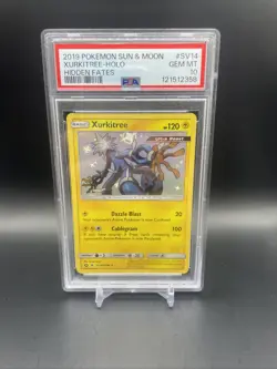 2019 POKEMON SUN & MOON HIDDEN FATES #SV14 XURKITREE-HOLO PSA 10 - Image 1