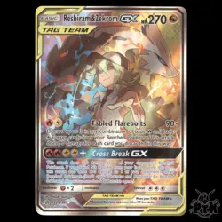 Reshiram & Zekrom GX #222/236 Cosmic Eclipse NM/Near Mint Pokemon 2019 - Image 1