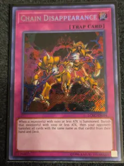 Yugioh Chain Disappearance LCKC-EN094 Secret Rare VLP - Image 1