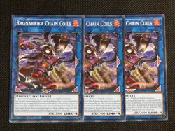 3x YuGiOh! - Ragnaraika Chain Coils MP25 Common 1st Edition Near Mint - Image 1