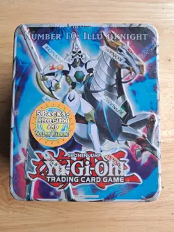 2011 Yugioh Number 10 Illumiknight Tin Factory Sealed 5 Packs - Image 1
