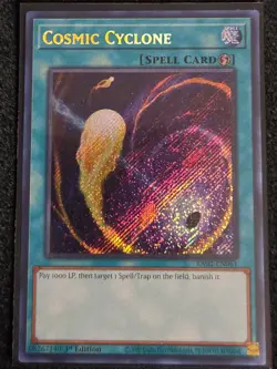 Yugioh Cosmic Cyclone RA02-EN061 Secret Rare 1st Ed NM - Image 1