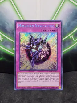 Yugioh Magician Navigation MP17-EN110 Secret Rare 1st Edition NM - Image 1
