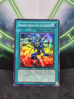 Yugioh Dedication through Light and Darkness IOC-095 Super Rare NM OG Print - Image 1