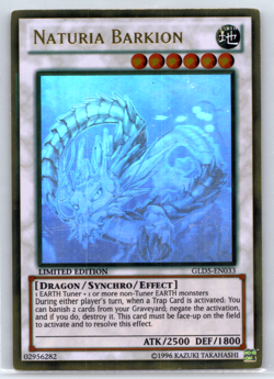 Yugioh Naturia Barkion Ghost Rare GLD5-EN033 Gold Series Haunted Mine TCG Holo - Image 1