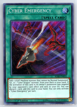 Yugioh Cyber Emergency BLRR-EN016 1st Edition Secret Rare NM Foil Holo TCG CCG - Image 1