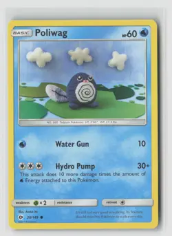 Poliwag #30/149 Sm Base Set Common Pokemon TCG LP - Image 1
