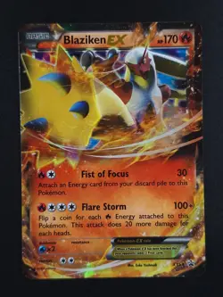 2015 Pokemon BLAZIKEN EX #XY54 Black Star Promo Full Art Holo English - Image 1