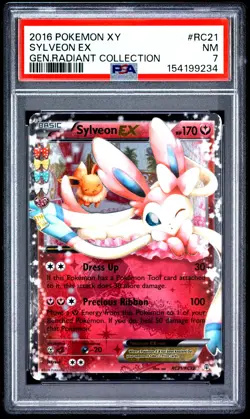 2016 Pokemon Xy Generations Radiant Collection Sylveon EX PSA 7 #RC21 - Image 1