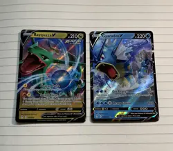 2021 Pokemon SS Evolving Skies Gyarados/Rayquaza V Lot (2) UR Ultra Rare #28/110 - Image 1