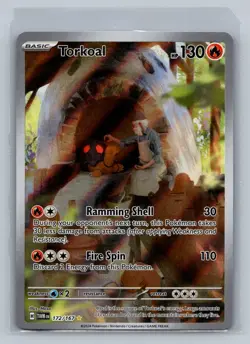 Torkoal 172/167 Illustration Rare Twilight Masquerade Pokemon Holo Near Mint - Image 1