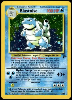 Blastoise 2/130 Base Set 2 Holo Rare LP Pokemon 2000 - Image 1