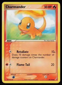 Charmander 48/100 Common Crystal Guardians Pokemon Moderately Played - Image 1