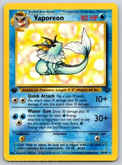 Vaporeon 28/64 Rare Jungle Pokemon 1st Edition NM - Image 1