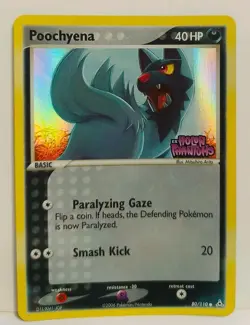Poochyena 80/110 REX Holon Phantoms Reverse Holo Stamped Pokemon Card 2006 - Image 1