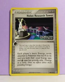 Holon Research Tower 94/113 Holo Ex Delta Species Pokemon Card Nintendo 2005 - Image 1