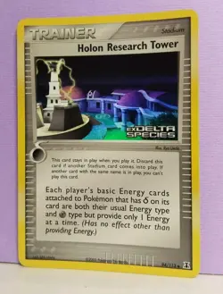 Holon Research Tower 94/113 Holo Ex Delta Species Pokemon Card Nintendo 2005 - Image 2