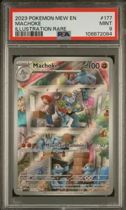 2023 Pokemon SV 151 Machoke Full Art Illustration Rare #177/165 PSA 9 - Image 1